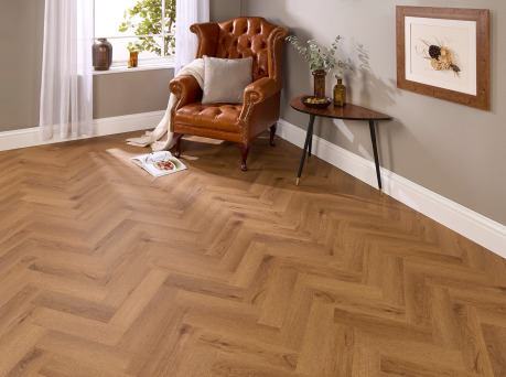 Baroness Cottage Oak 2.5mm Herringbone Glue Down LVT