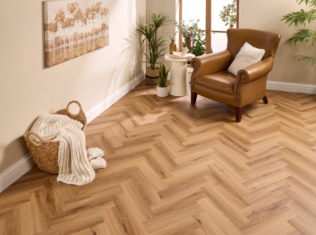 Baroness Harvest Oak 2.5mm Herringbone Glue Down LVT