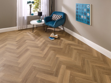 Baroness Heritage Oak 2.5mm Herringbone Glue Down LVT